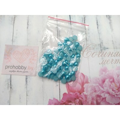 Полужемчуг 6 мм, цвет голубая бирюза №99, 5 г